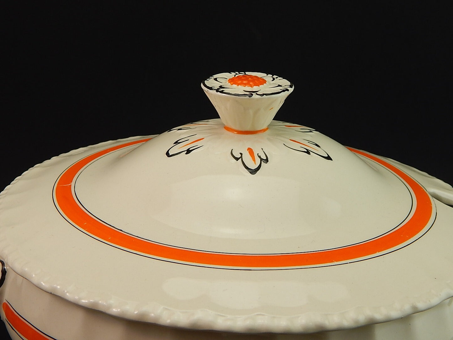 VINTAGE ZUPPIERA CENTROTAVOLA INGLESE GRINDLEY ENGLAND CREAMPETAL