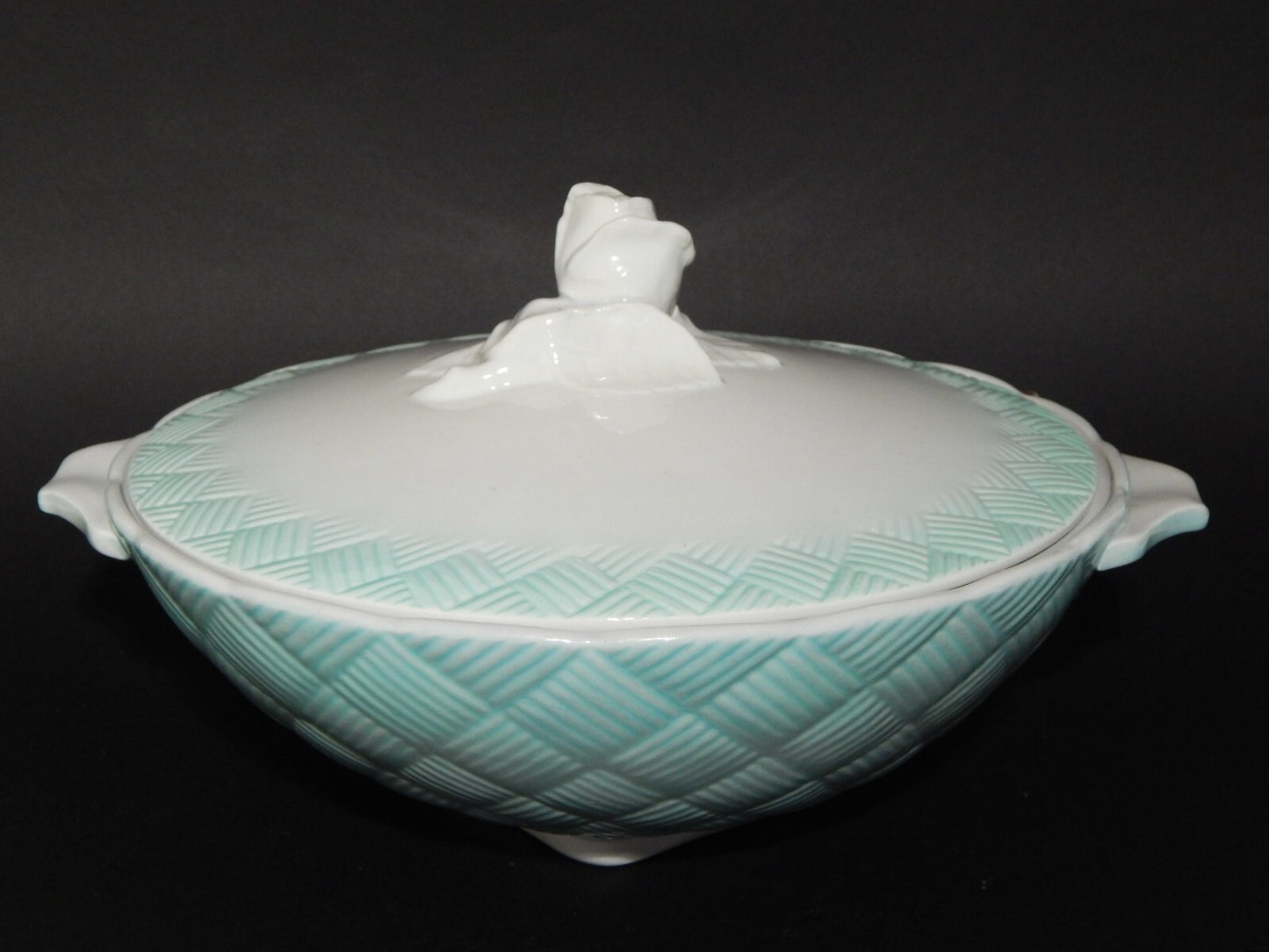 ART DECO CENTROTAVOLA ZUPPIERA BISCOTTIERA CERAMICA GALVANI PORDENONE ANNI '30 #