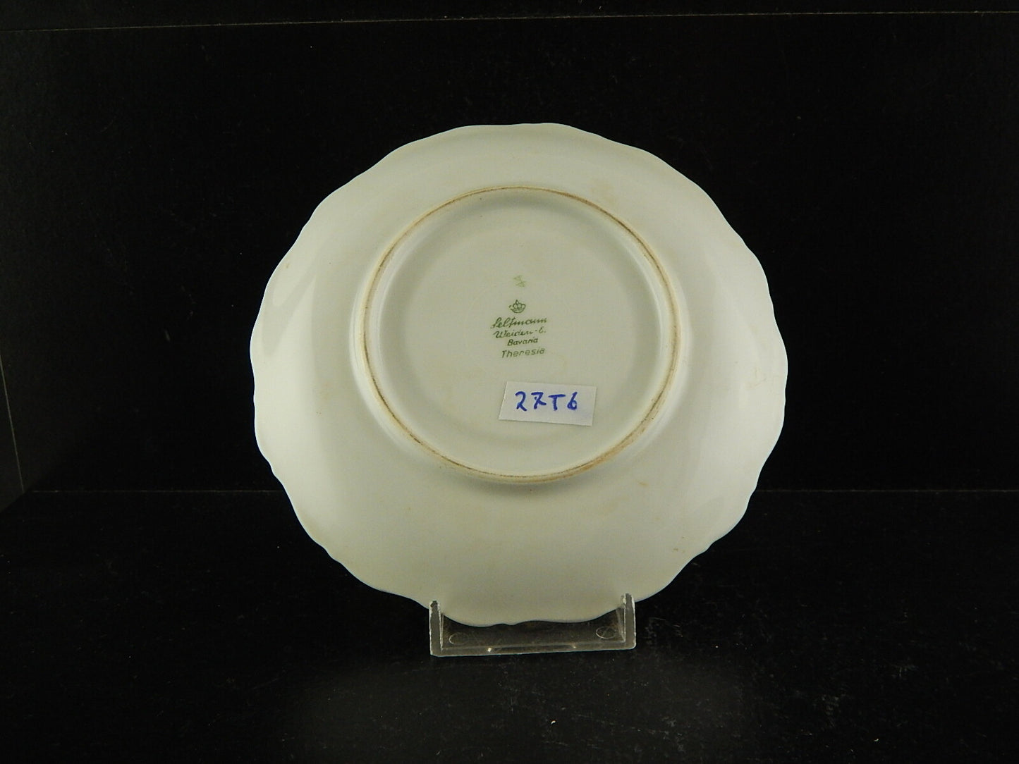 ANTICA TAZZA TE' PORCELLANA BIANCA ARABESCHI ORO BAVARIA SELTMANN THERESIA DALIA