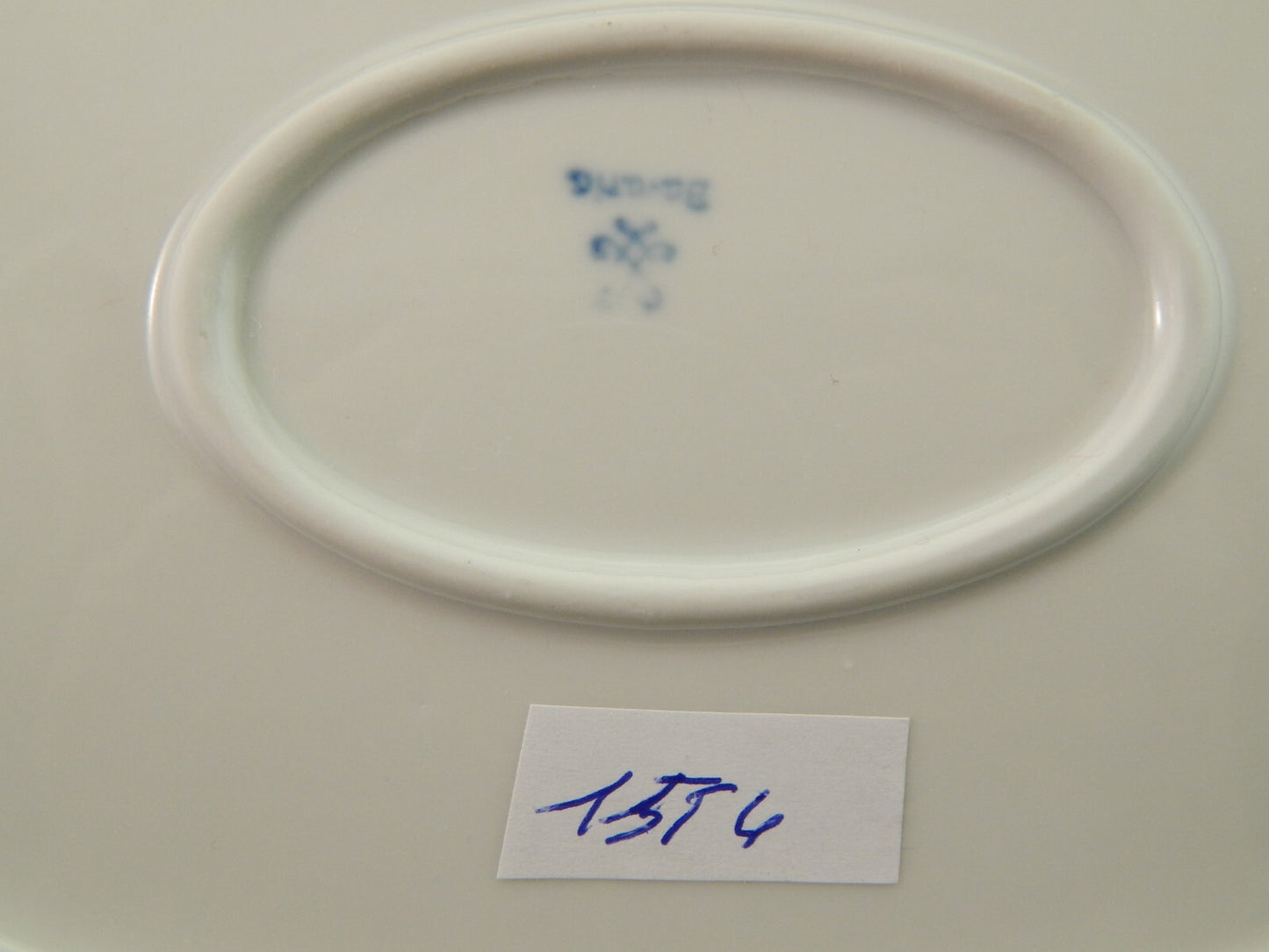 ANTICO VASSOIO PORCELLANA BIANCA BLU DECORO CIPOLLA BAVARIA OSCAR SCHALLER