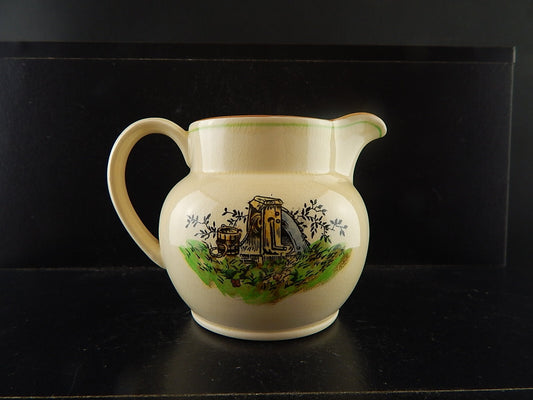 ANTICA LATTIERA BRICCO POTTERY CERAMICA INGLESE DEVON WARE FIELDINGS DEL 1917