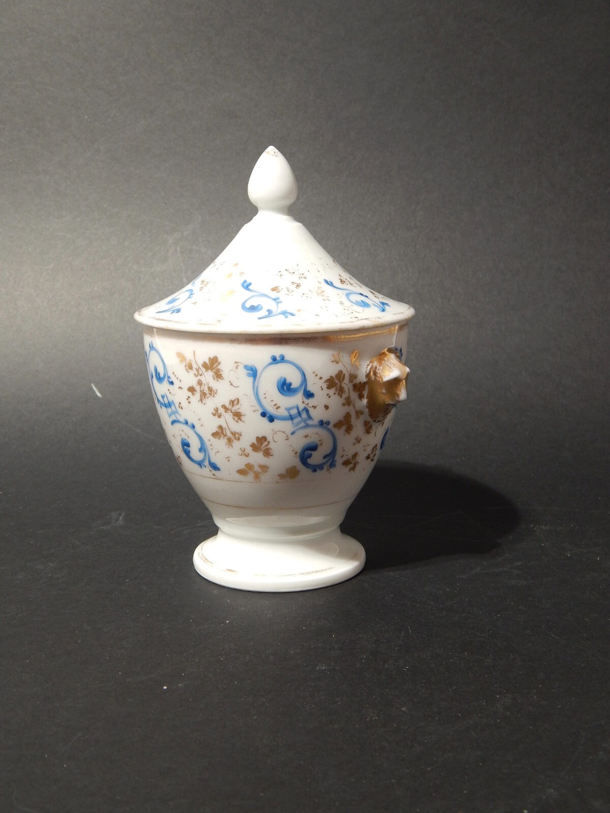 ANTICA PREZIOSA POTICHE URNA IMPERO VECCHIO PARIGI PORCELLANA PRIMO 800
