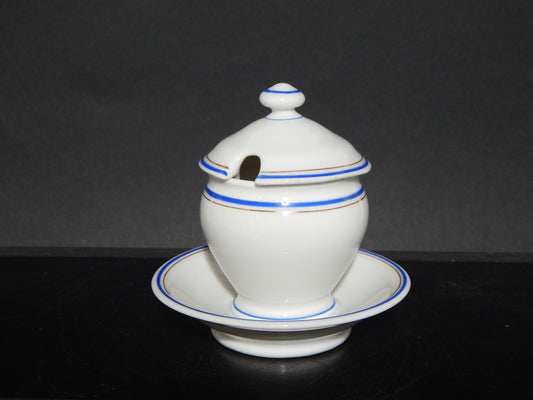 ANTICA SALSIERA MOSTARDIERA IMPERO PORCELLANA GINORI DOCCIA XIX SECOLO