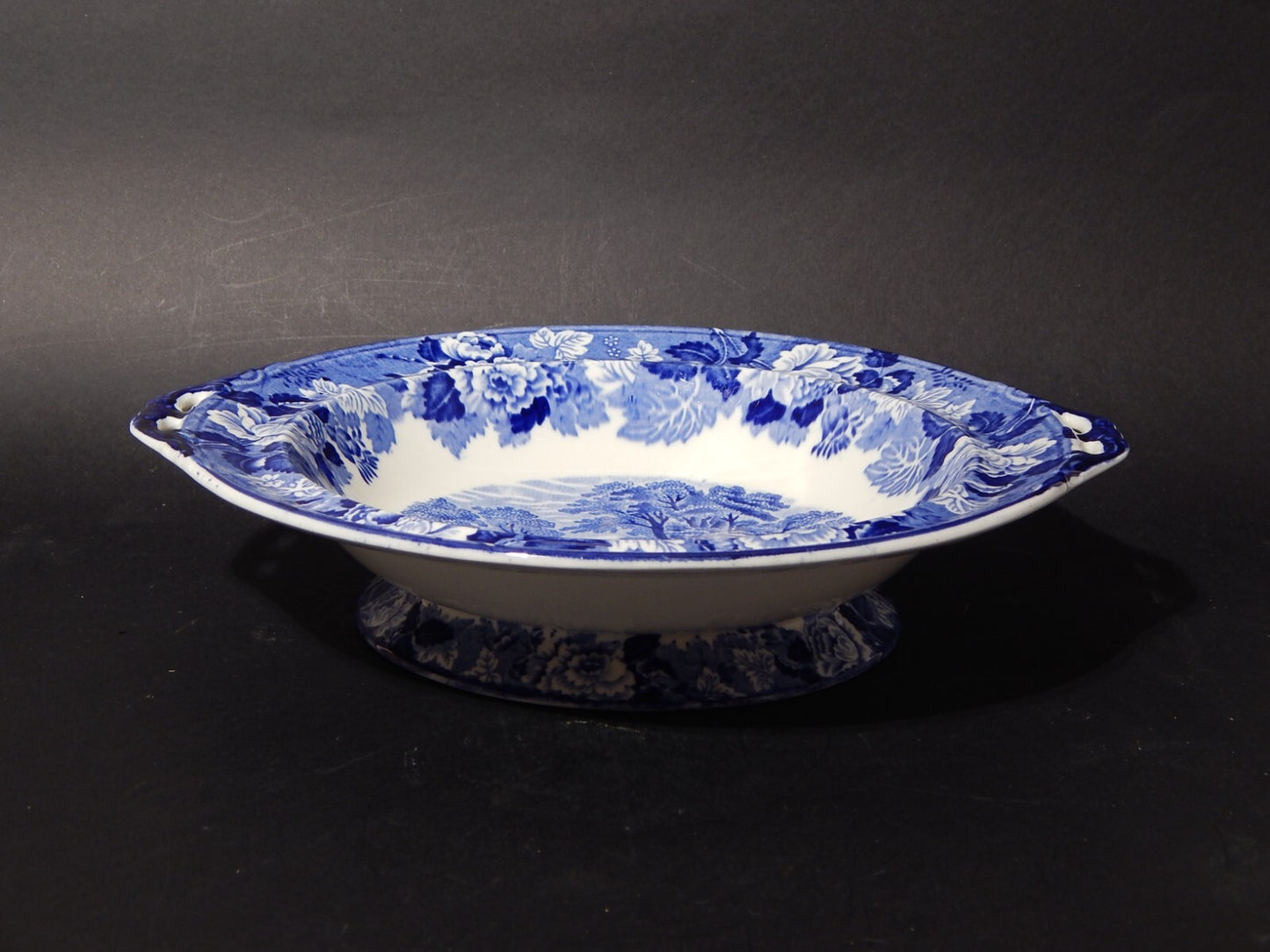 RETRO ENOCH WOOD'S ENGLISH SCENERY ALZATA FRUTTIERA CENTROTAVOLA SEMI PORCELLANA