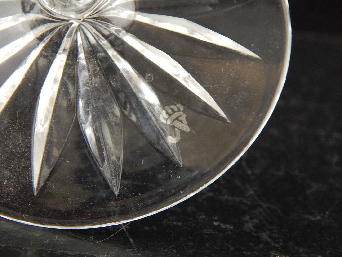 VINTAGE BICCHIERE CALICE CRISTALLO GERMANIA MOLATO NACHTMANN ACQUAMARINA