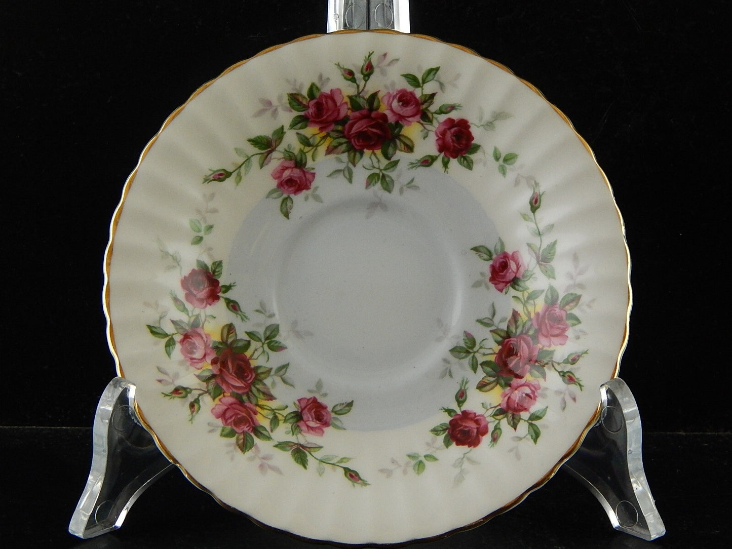 PREZIOSA VINTAGE PORCELLANA INGLESE PARAGON BONE CHINA TAZZA MINUET PINK ROSES