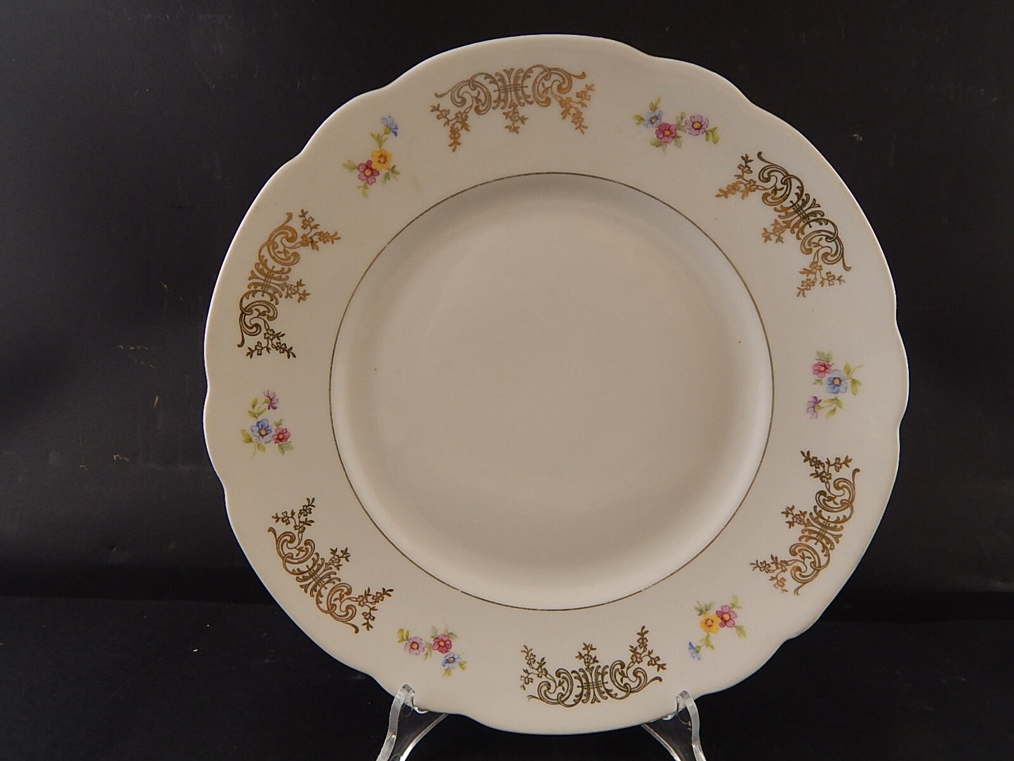 ANTICO VASSOIO ROTONDO PIATTO PORTATA PORCELLANA SELTMANN WEIDEN DECORO THERESIA