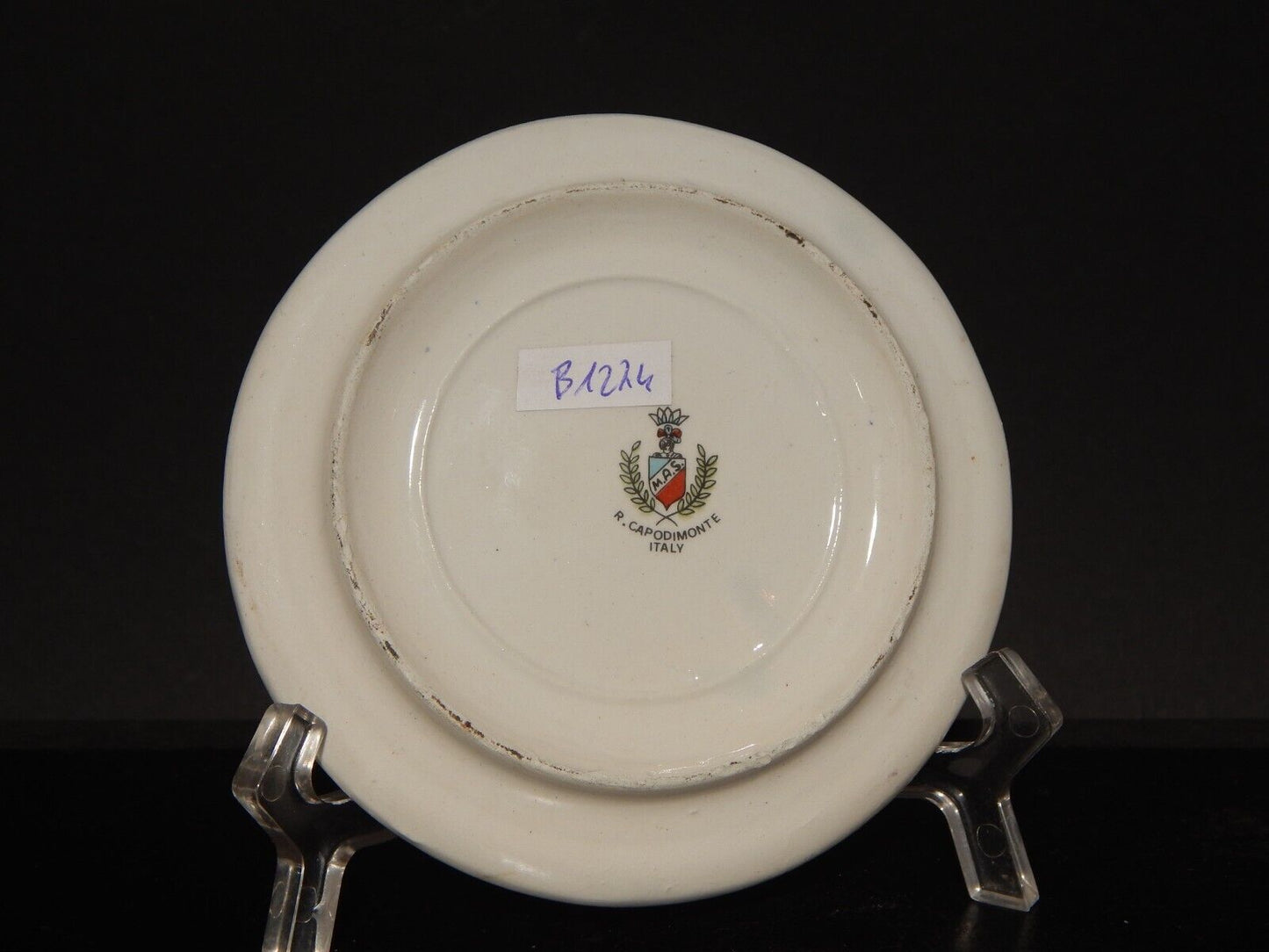 VINTAGE TAZZINA CAFFE' PORCELLANA MAS REGIO CAPODIMONTE