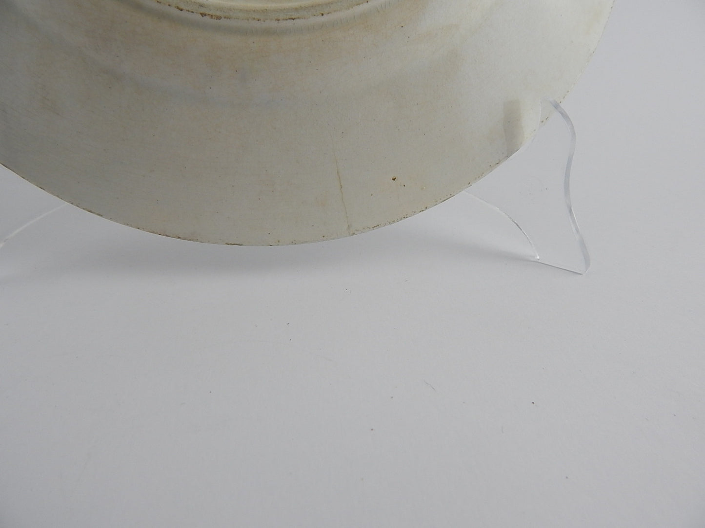 ANTICO PIATTO FAN-TAO PORCELLANA BIANCA-BLU VILLEROY&BOCH 1842 WALLERFANGEN