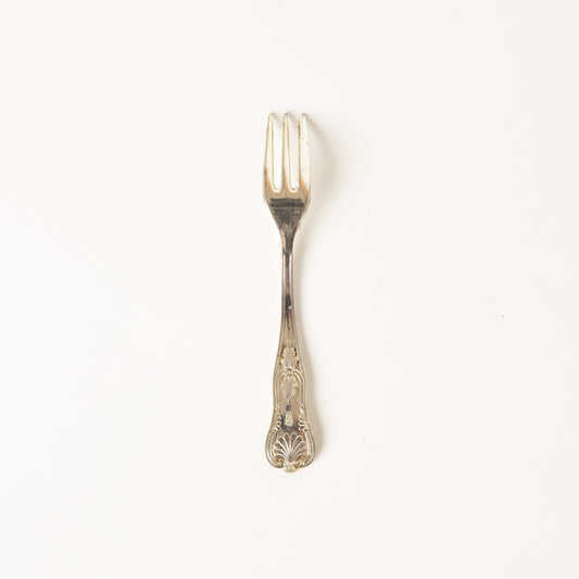 VINTAGE SET 6 FORCHETTE TORTA ARGENTATE ARG. 800 STILE ROCAILLE CONCHIGLIA