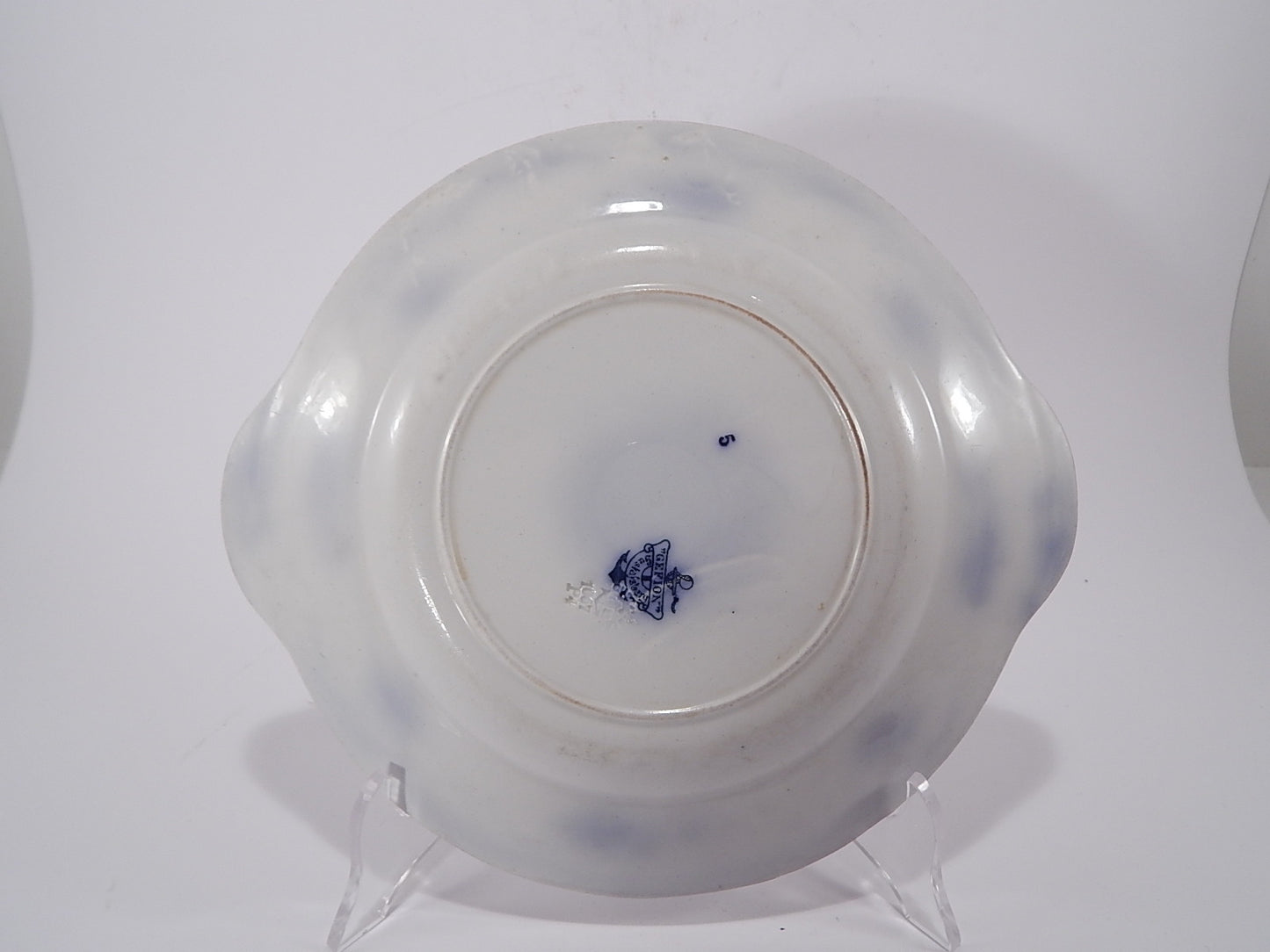 ANTICO AUTENTICO RARO PIATTO PORCELLANA VASSOIO SECONDA META' 1800 GUSTAVSBERG