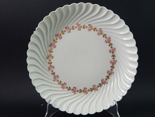 VINTAGE ELEGANTE VASSOIO FONDO PORCELLANA BIANCA FIORELLINI LIMOGES HAVILAND