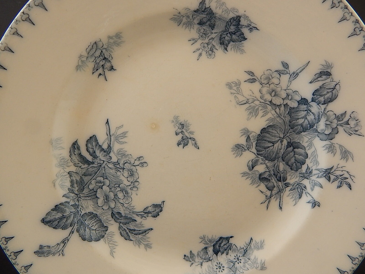 ANTICO 800 PIATTO CM 33 CERAMICA SARREGUEMINES U&C COLLEZIONE FLORE ART NOUVEAU