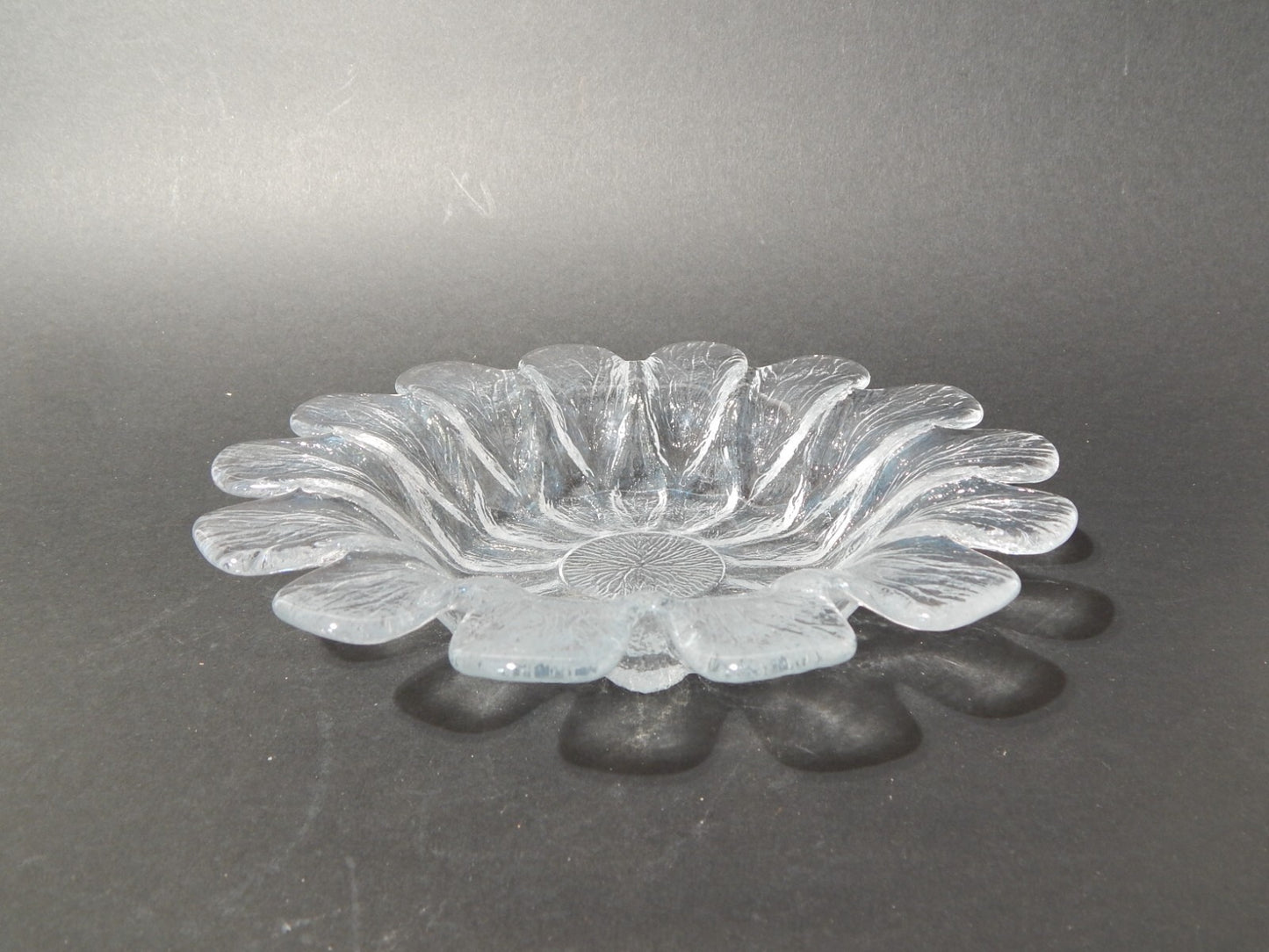 HOLMEGAARD CENTROTAVOLA IN VETRO PORTA CANDELA MARGHERITA VINTAGE ANNI 70