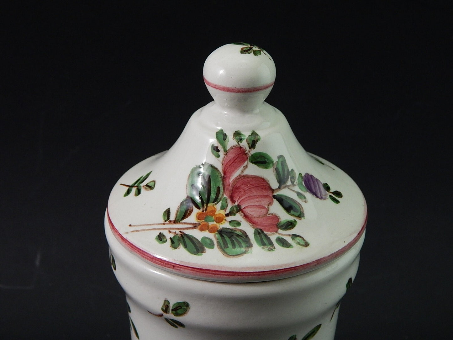 VINTAGE ALBARELLO VASO MAIOLICA CERAMICA PAGANI VECCHIA LODI DIPINTO MANO #1927