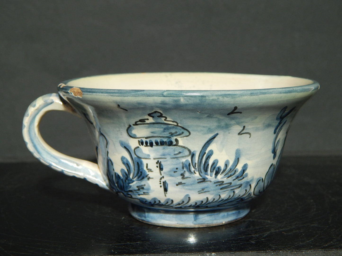ANTICA TAZZA CERAMICA ALBISOLA ALBA DOCILIA FATTA DIPINTA A MANO PRIMO 900 #1744