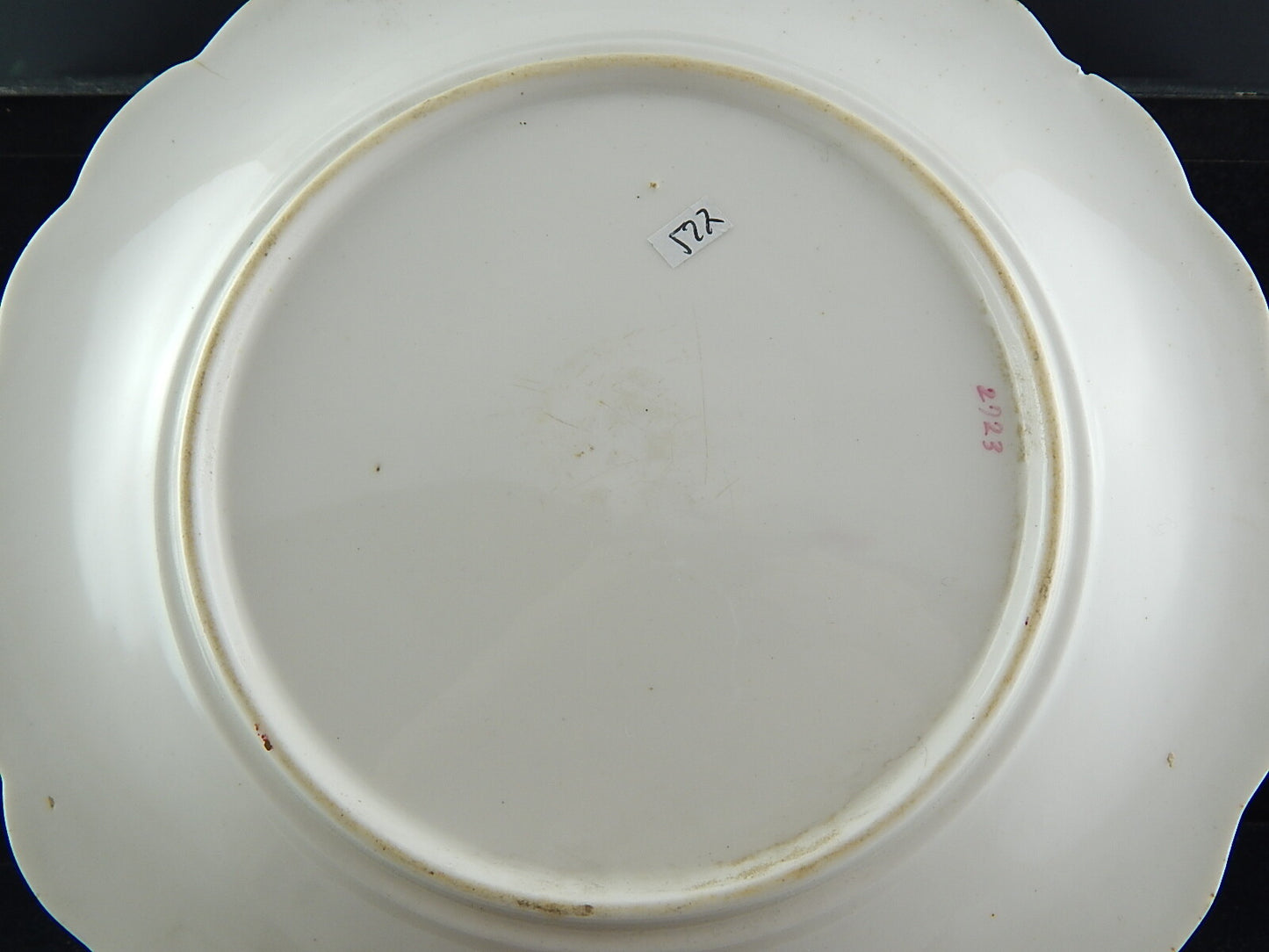 ANTICO PREZIOSO RARO PIATTO PORCELLANA EPOCA LUIGI FILIPPO VECCHIO PARIGI #527