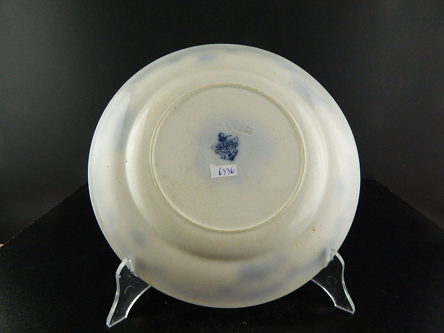 ANTICO AUTENTICO RARO PIATTO PIANO PORCELLANA SECONDA META' 1800 GUSTAVSBERG