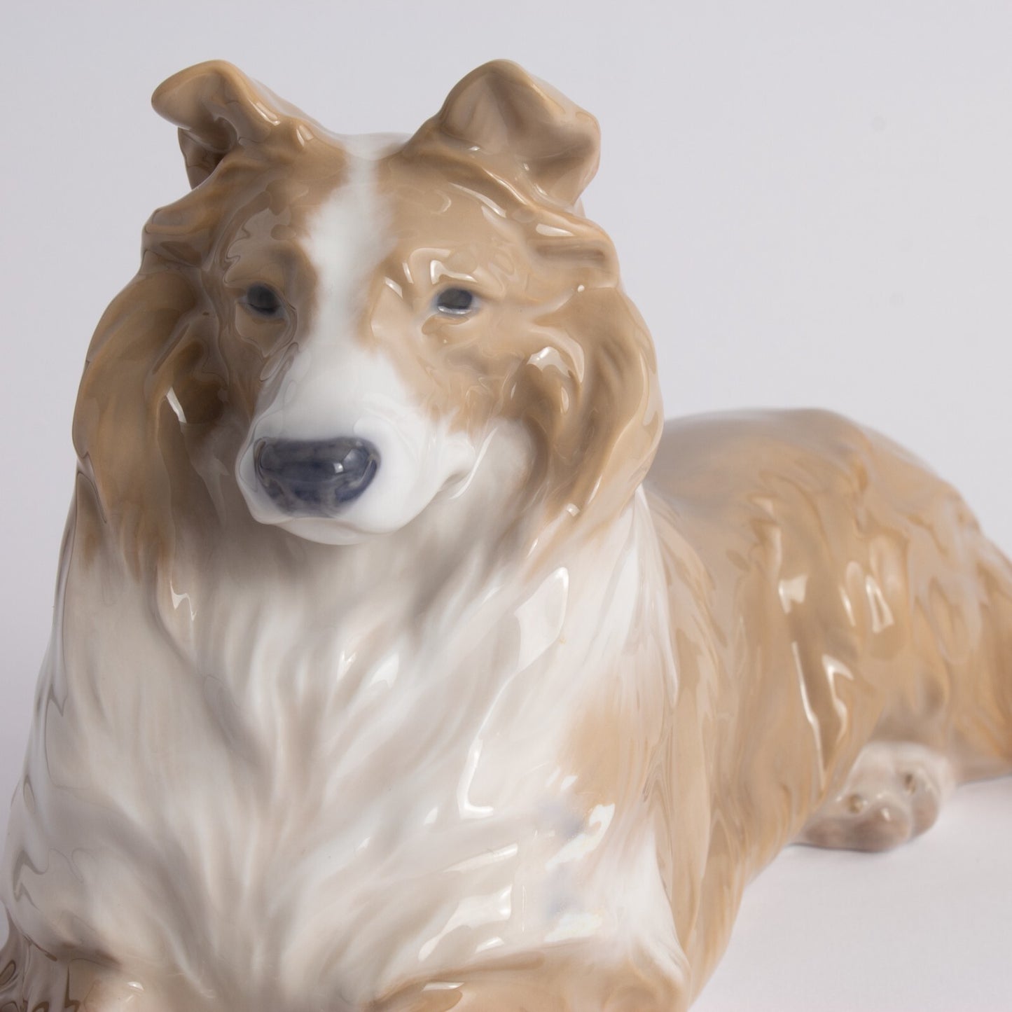 STATUINA GRANDE PORCELLANA ROYAL COPENHAGEN "Collie" 1701 ORIGINALE HANDMADE