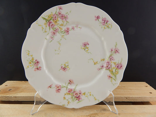 ANTICO PIATTO DIPINTO PORCELLANA LIMOGES THEODOR HAVILAND FINE 1800 DIFETTO 2099