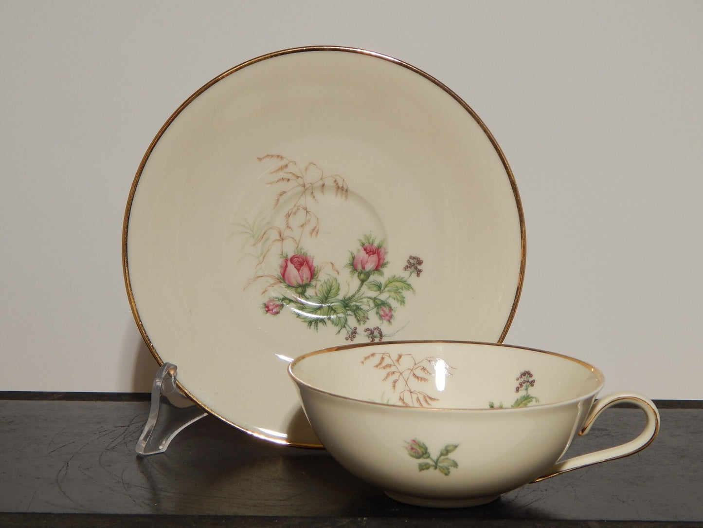 VINTAGE SERVIZIO DA TÈ IMPERO PORCELLANA HEINRICH &CO SELB BAVARIA ROSA CANINA