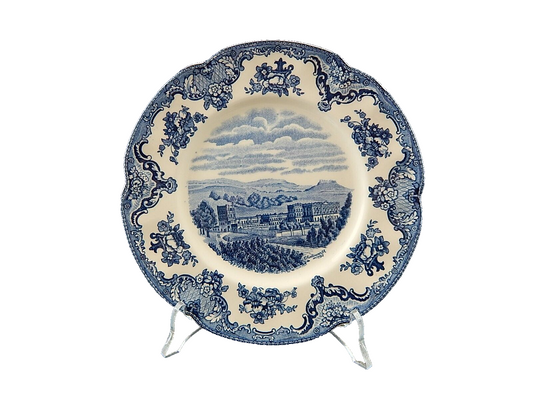 VINTAGE JOHNSON BROS OLD BRITAIN CASTLE BLU PIATTO DESSERT DOLCE SEMI-PORCELLANA