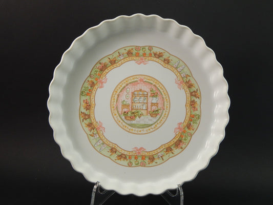 VINTAGE STAMPO CROSTATA TORTIERA CERAMICA SIC MADE IN ITALY DECORO SWEET HOME