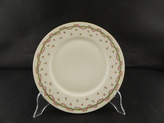 ANTICO PIATTO DESSERT PORCELLANA LIBERTY GHIRLANDE LIMOGES MARTIN CHARLES