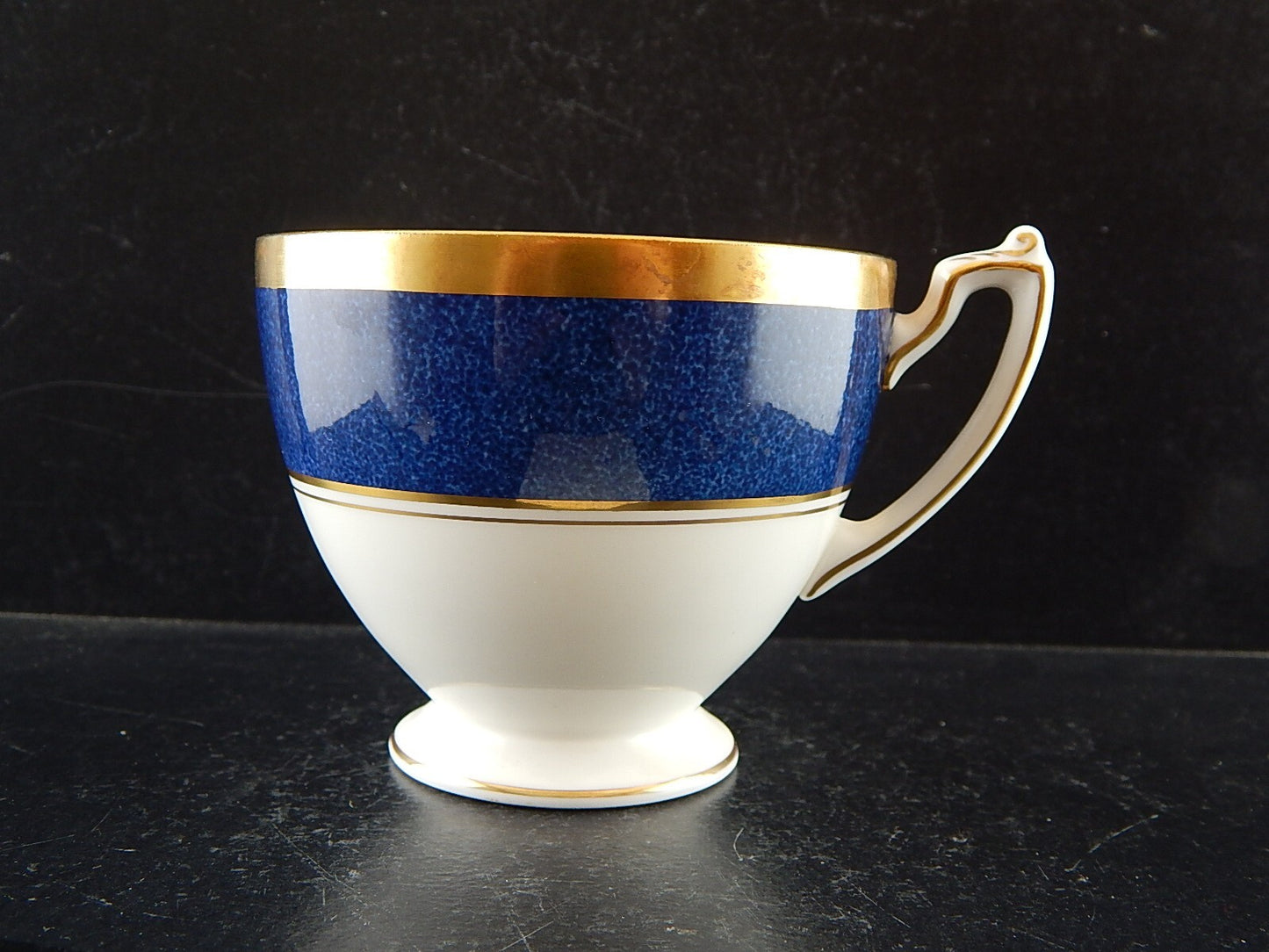 VINTAGE MANIFATTURA COALPORT ATHLONE BLUE TAZZA TE' PORCELLANA