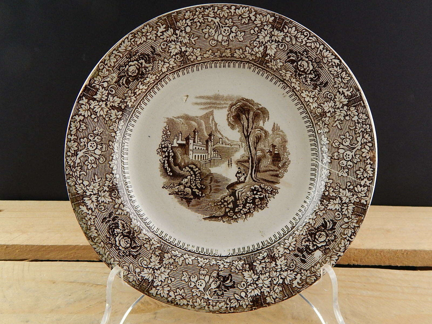 ANTICO 1800 PIATTO PORCELLANA CERAMICA PRIMAVESI & SONS SWANSEA NEWPORT LONDON