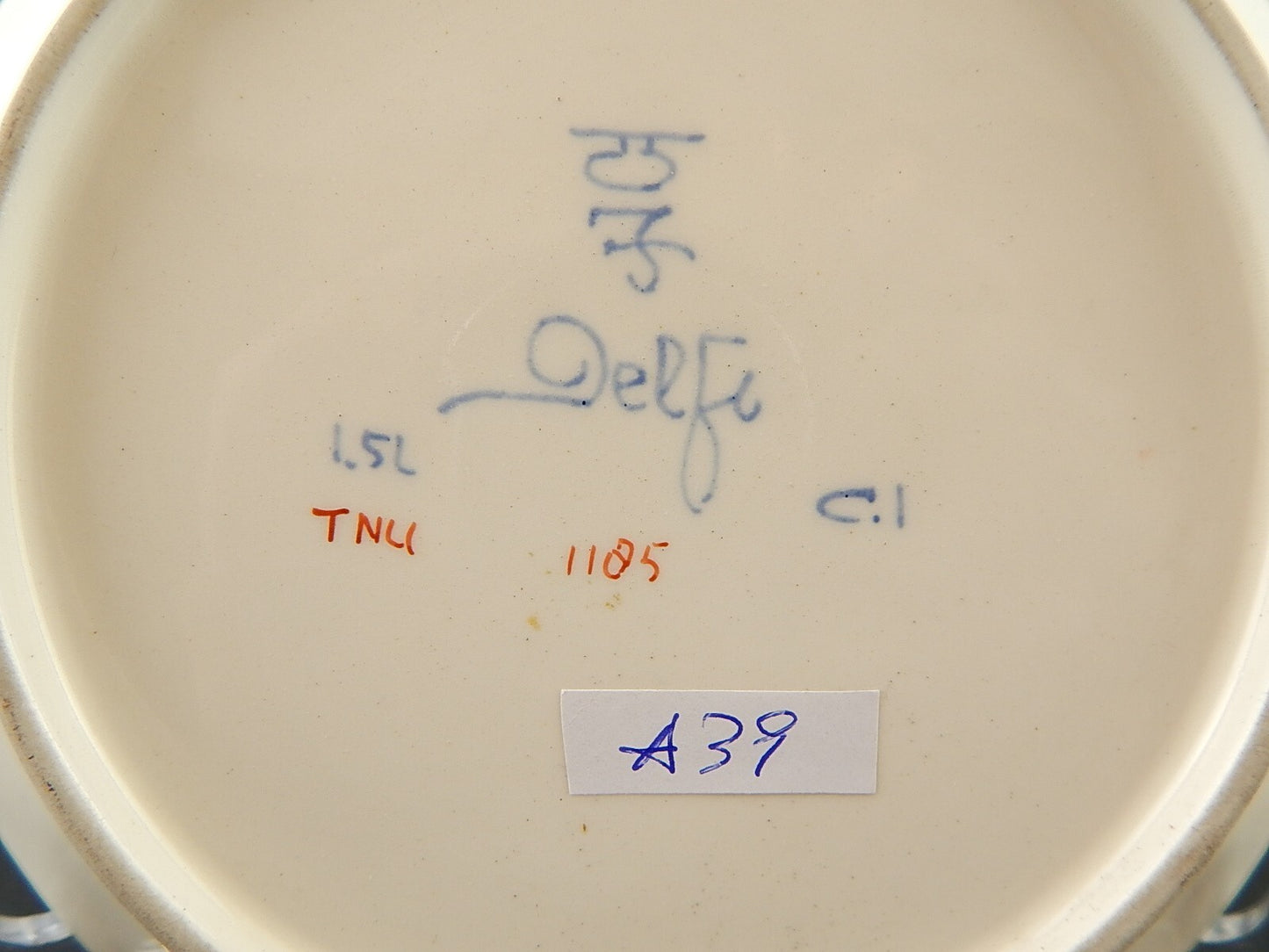 VINTAGE RARA CIOTOLA PIATTO CERAMICA ROYAL DELFT IMARI PIJNACKER ROSSO ORO