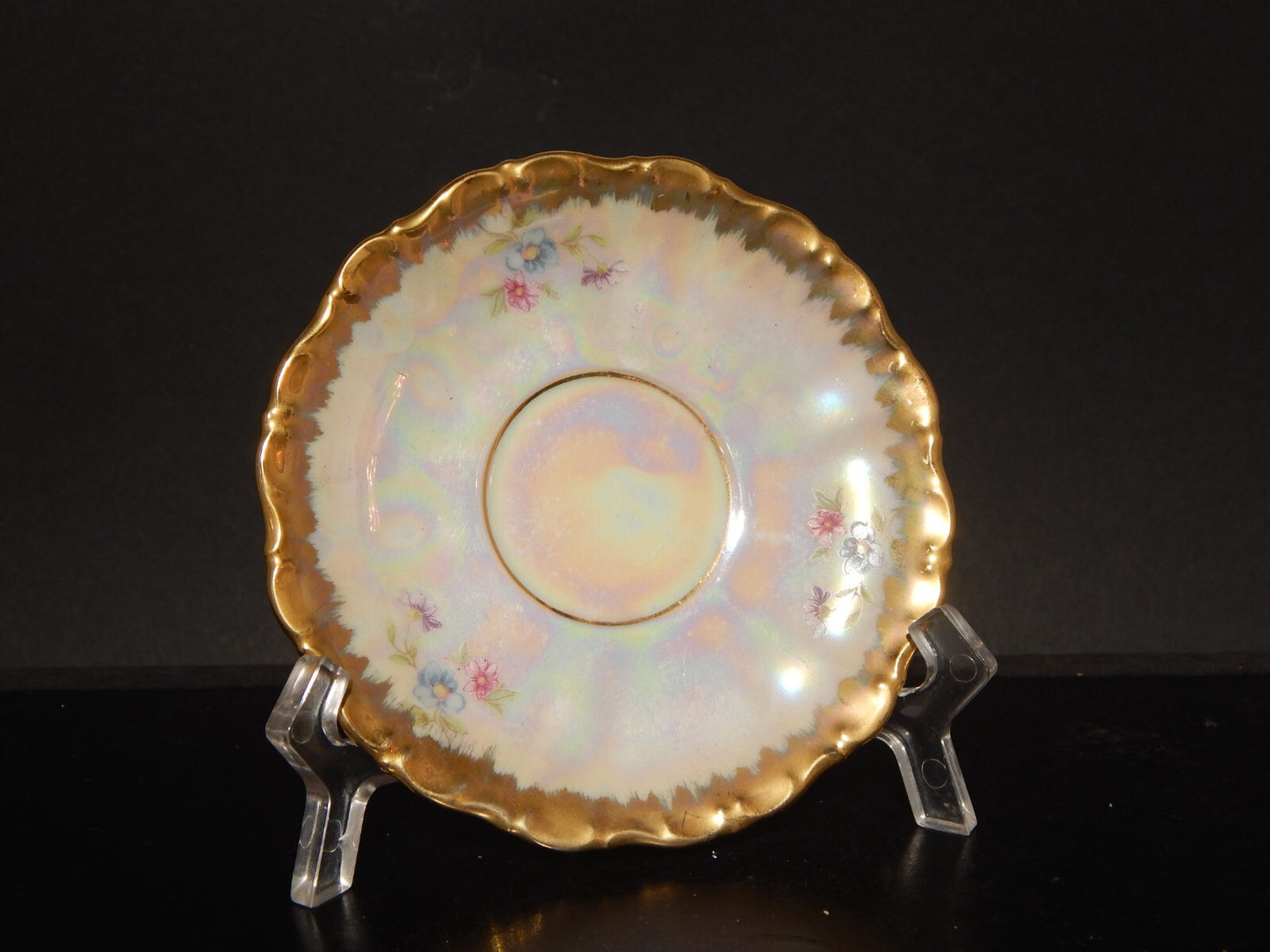 ANTICA TAZZINA CAFFE' PORCELLANA DECORO LUSTRO BAVARIA SELTMANN THERESIA LA ROSA