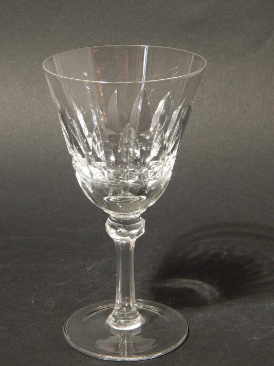 ANTICO ELEGANTE ART DECO SERVIZIO 8 BICCHIERI CALICI CRISTALLO BOEMIA MOLATI