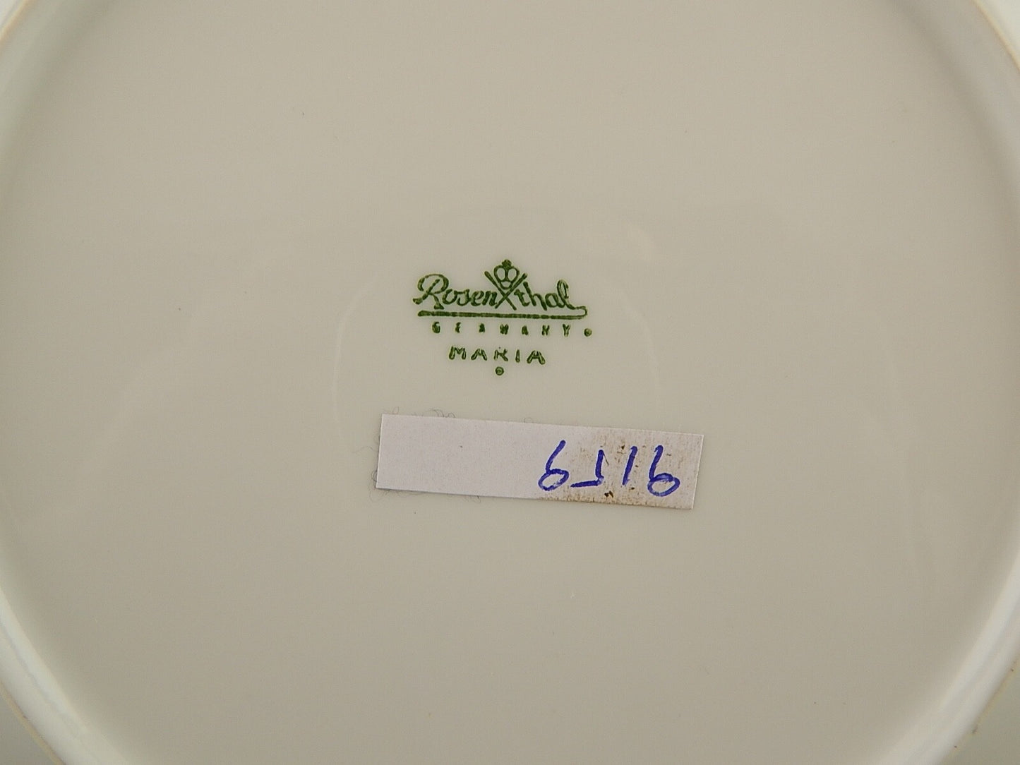 ANTICO PIATTO DESSERT PORCELLANA ROSENTHAL MARIA ROSE BLU