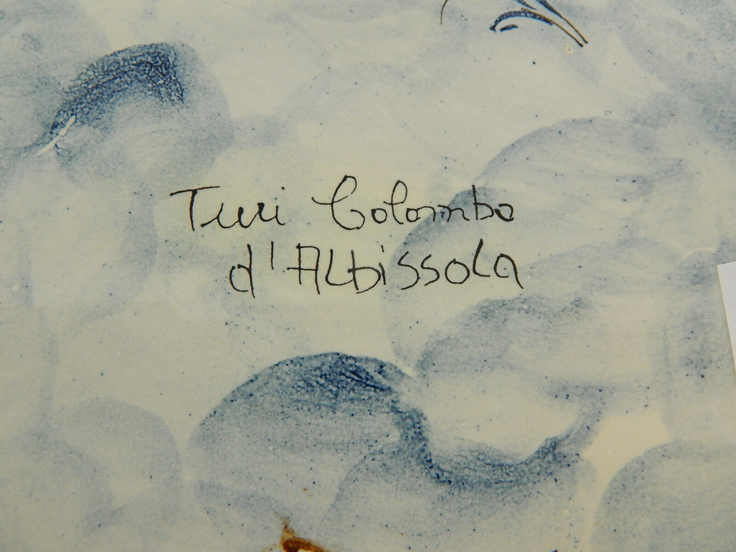 VINTAGE CENTROTAVOLA FRUTTIERA CERAMICA TURI DI ALBISSOLA PEZZO UNICO FATTO MANO