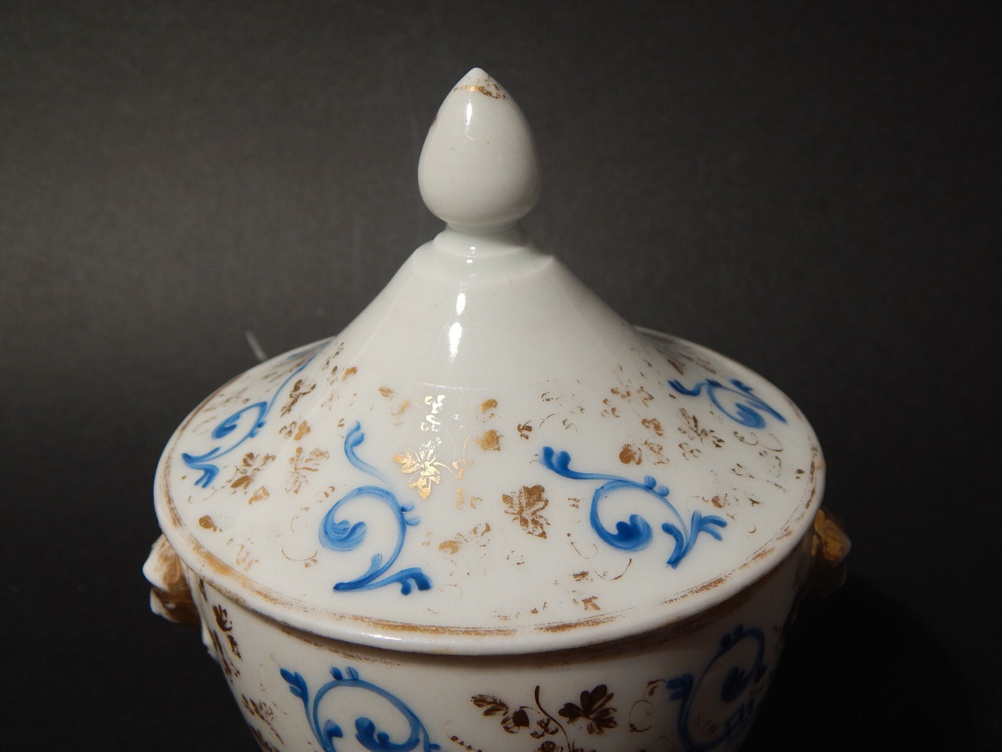 ANTICA PREZIOSA POTICHE URNA IMPERO VECCHIO PARIGI PORCELLANA PRIMO 800