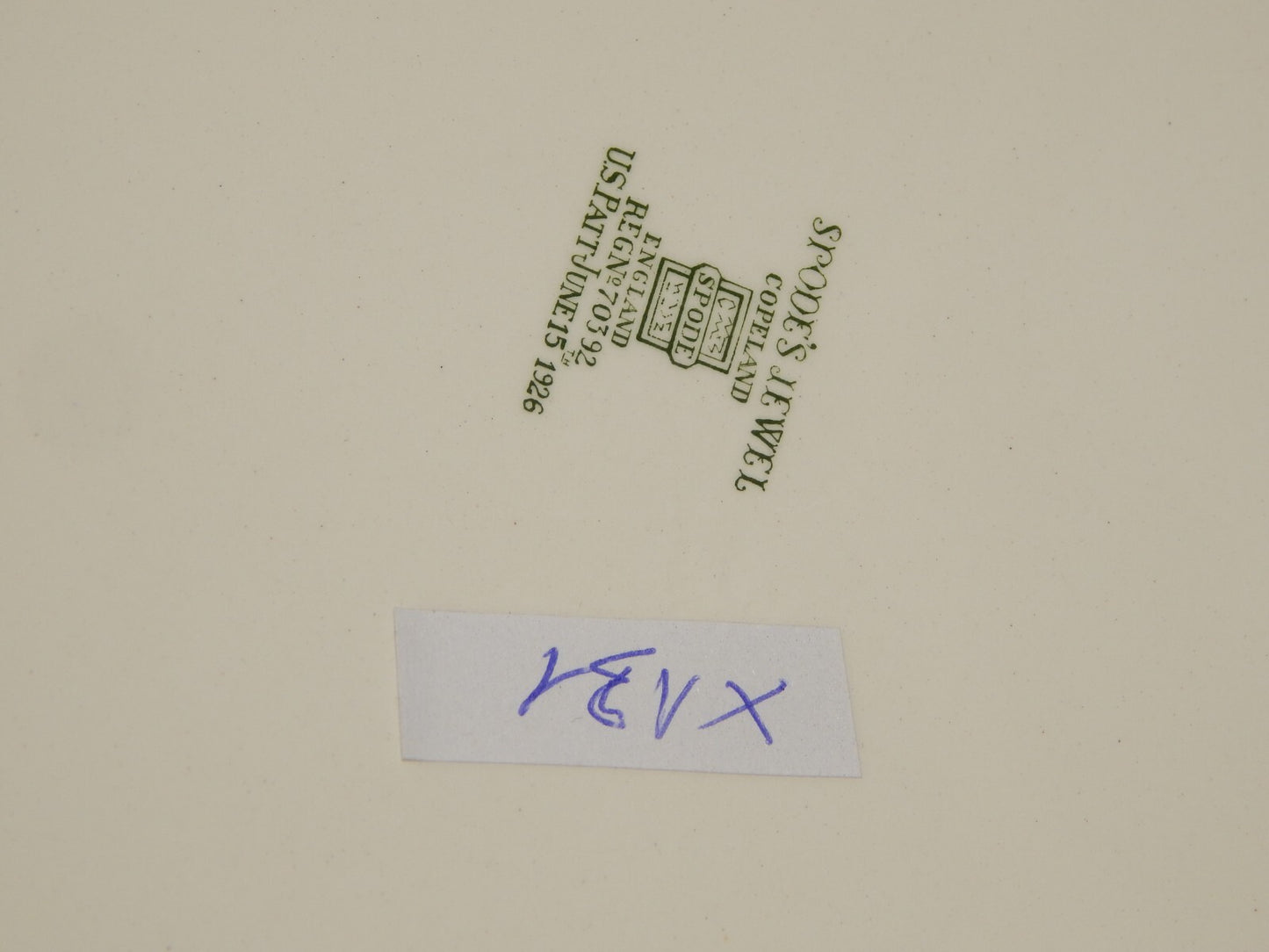 ANTICO VASSOIO PIATTO OVALE INGLESE SEMI PORCELLANA COPELAND SPODE'S JEWEL 1926