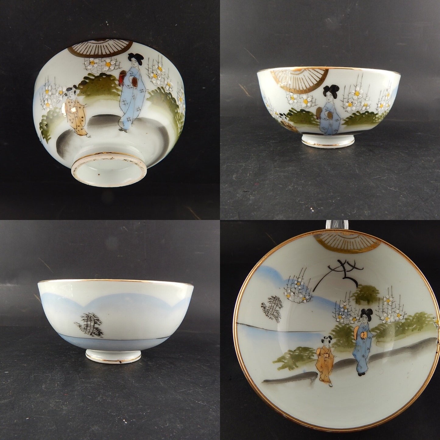 ANTICA PORCELLANA CIOTOLA GIAPPONE KUTANI JAPANESE BOWL HANDMADE PRIMO 900