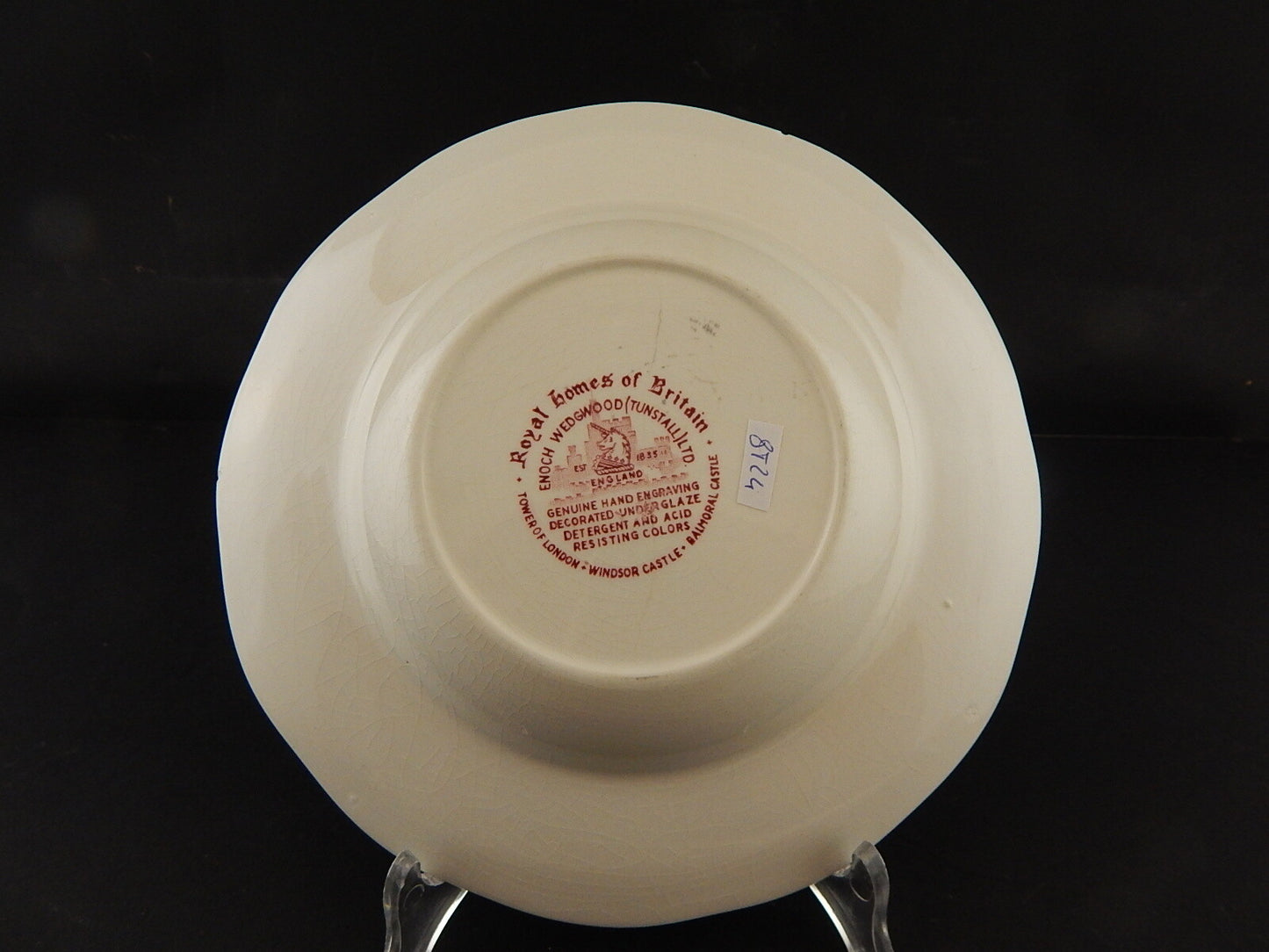 PORCELLANA VINTAGE WEDGWOOD ROYAL HOMES OF BRITAIN WINDSOR CASTLE BIANCO-ROSSO