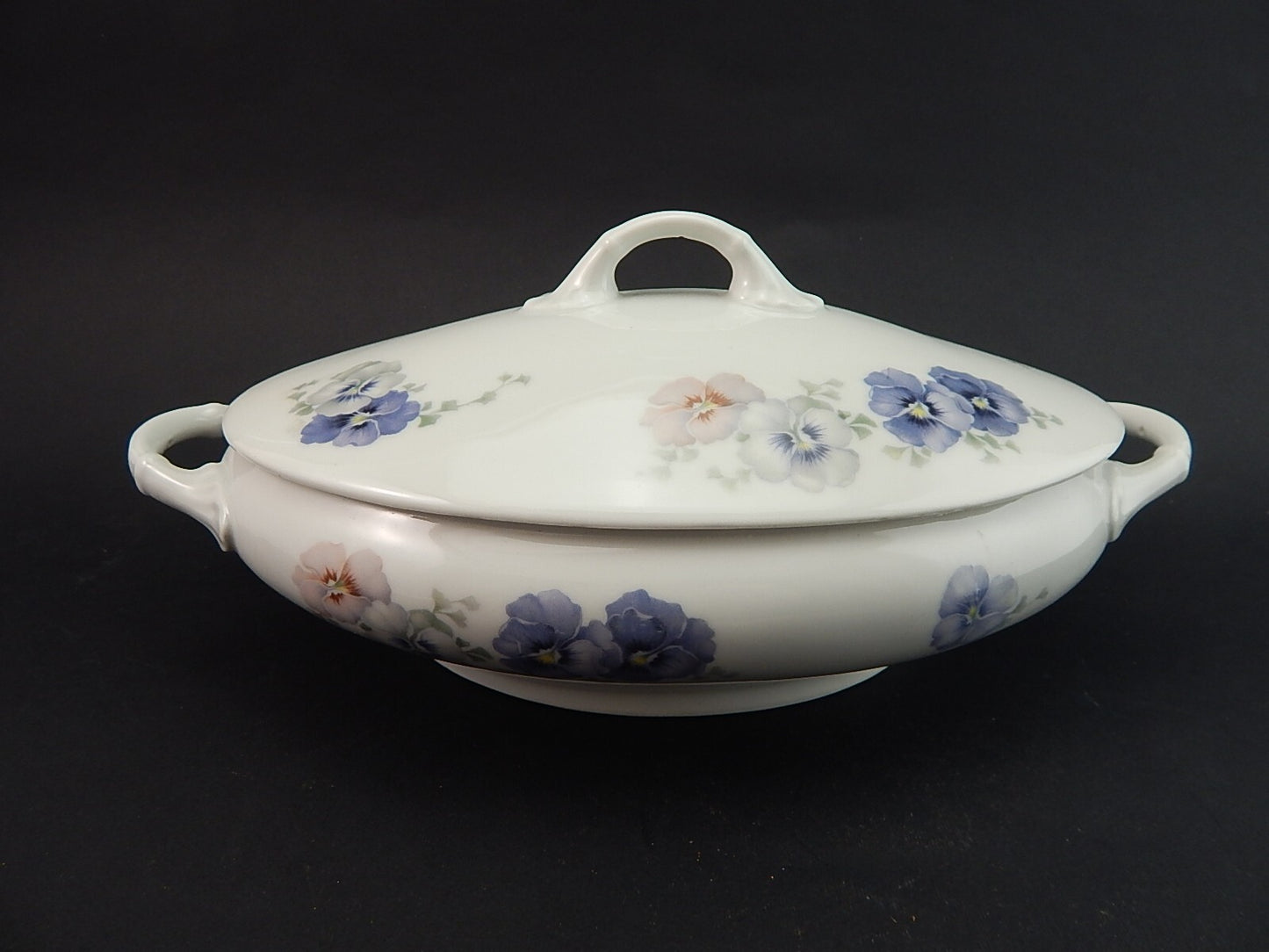 ANTICA 1920 ZUPPIERA LEGUMIERA PORCELLANA THOMAS ROSENTHAL VIOLE DEL PENSIERO