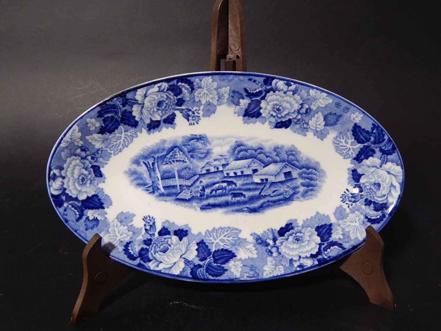 VINTAGE ENOCH WOOD'S WARE ENGLISH SCENERY PIATTO PORTATA RAVIERA SEMI PORCELLANA