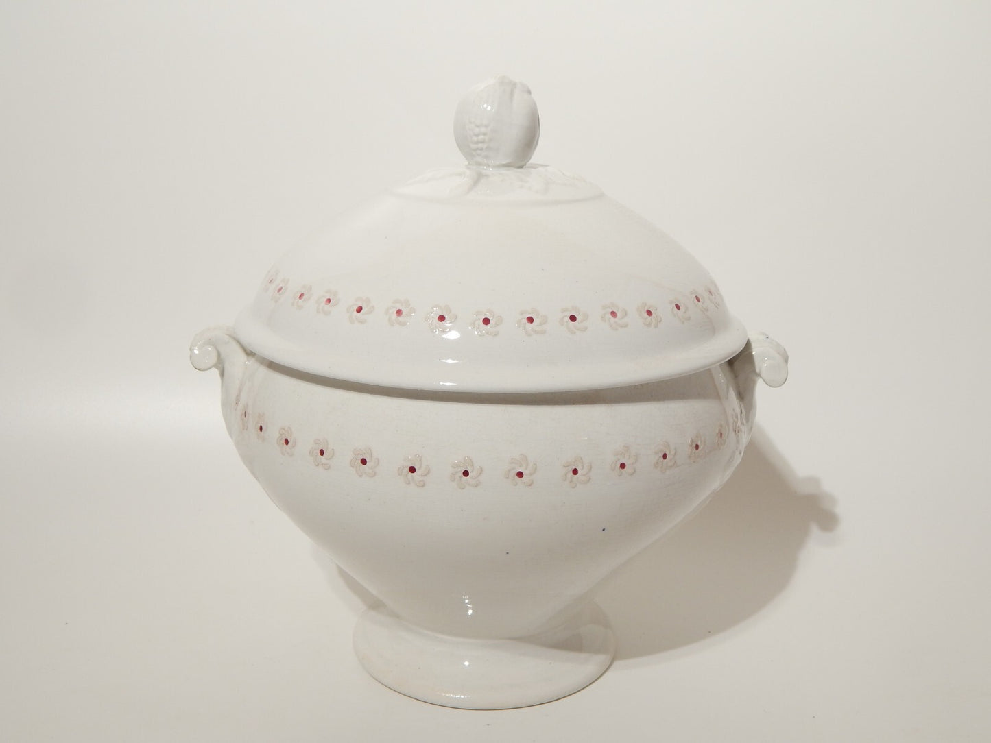 ANTICA ZUPPIERA CENTROTAVOLA SOCIETA' CERAMICA ITALIANA LAVENO FINE 1800