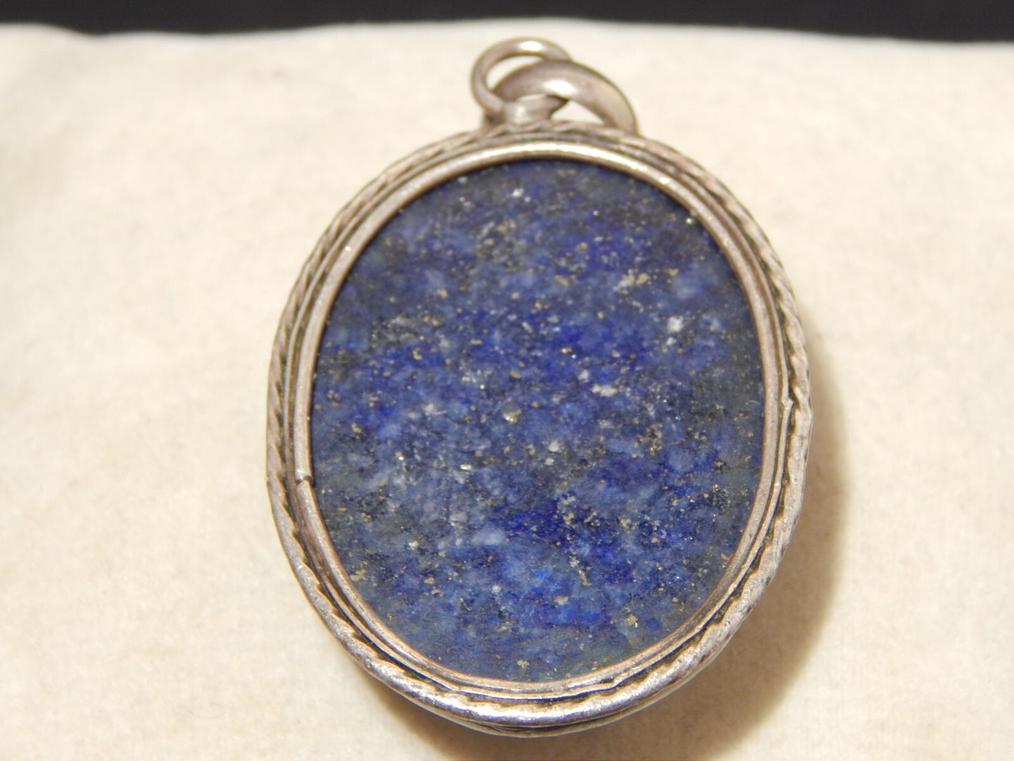 VINTAGE CIONDOLO IN ARGENTO CON CABOCHON IN LAPISLAZZULO