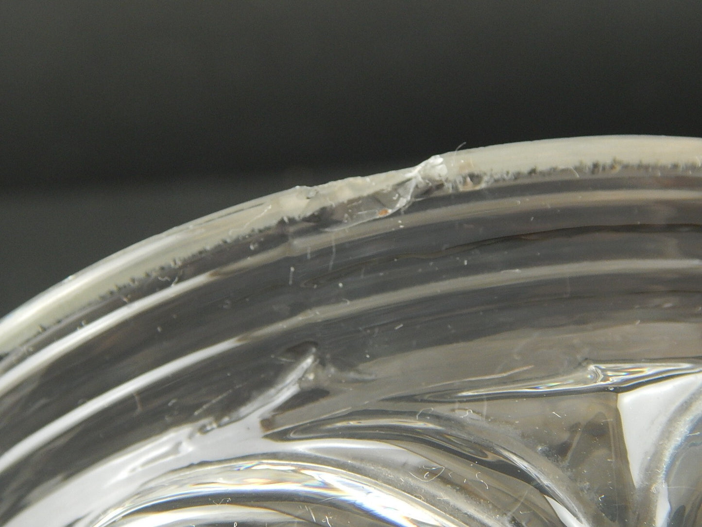 ANTICA PRIMO 800 ORIGINALE PREZIOSO PORTA BONBONS CENTROTAVOLA IN VETRO DIFETTO