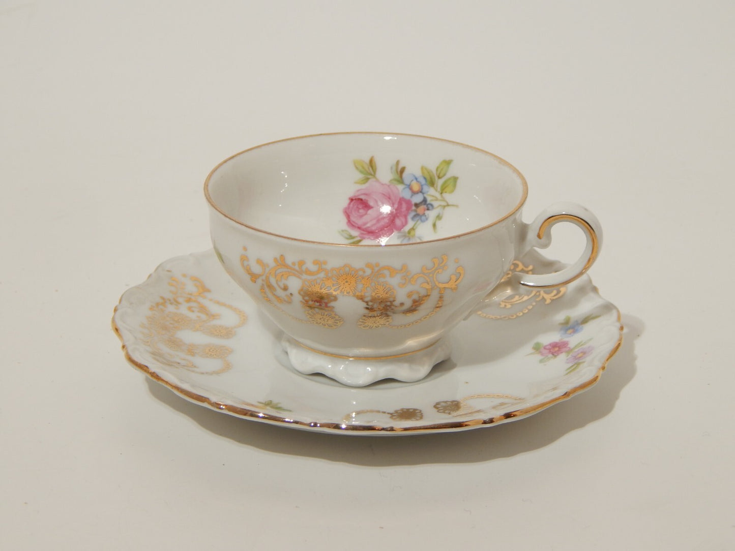 ANTICA TAZZINA CAFFE' PORCELLANA ARABESCHI ORO BAVARIA SELTMANN THERESIA