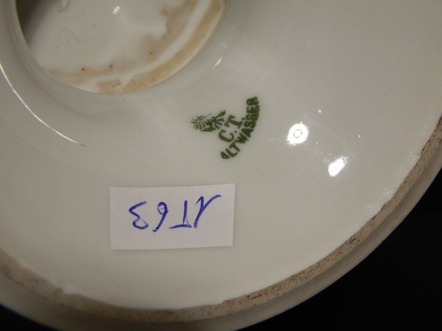 ANTICA PORCELLANA ALZATA CENTROTAVOLA IMPERO C. TIELSCH ALTWASSER FINE 800