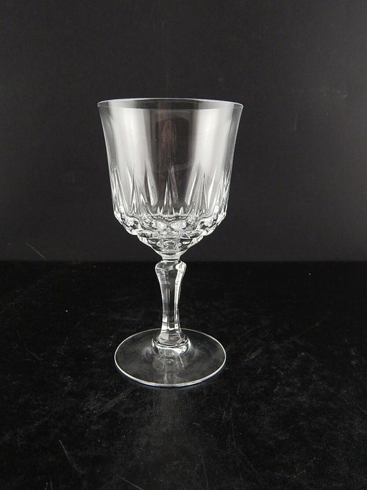 ANTICO ELEGANTE ART DECO SERVIZIO 6 BICCHIERI CALICI CRISTALLO BOEMIA MOLATI