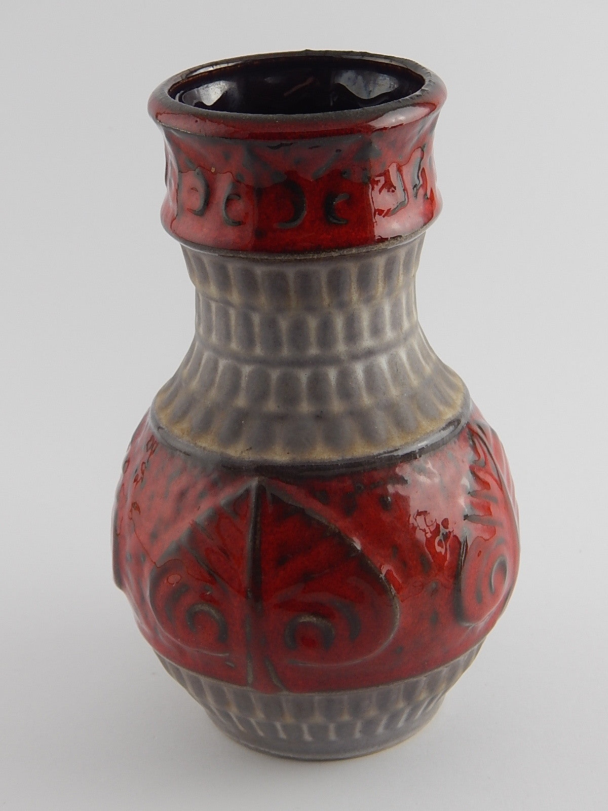 VINTAGE VASO MAIOLICA CERAMICA SMALTATA FATTO A MANO HAND MADE FAIENCE VASE