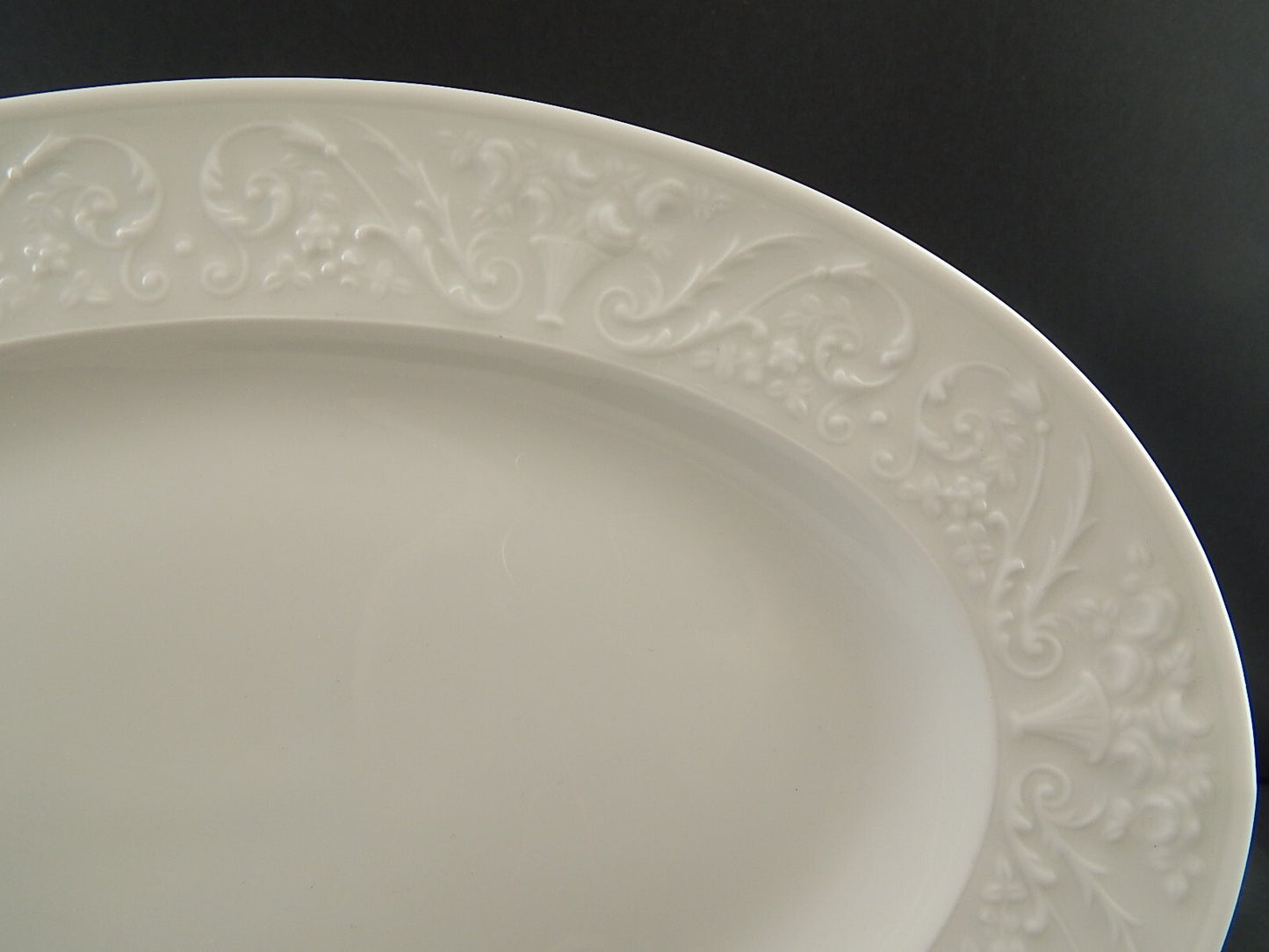 VASSOIO PIATTO OVALE LIMOGES RAYNAUD PORCELLANA BIANCA MODELLO WASHINGTON