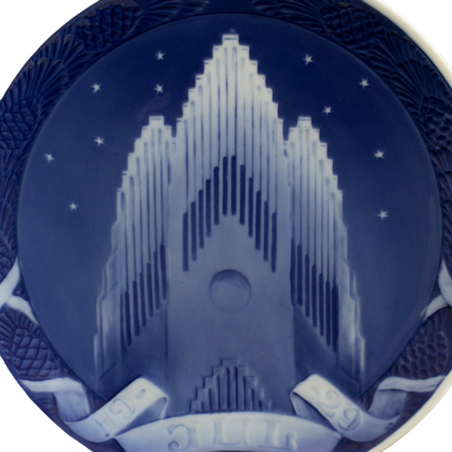 PIATTO DI NATALE ROYAL COPENHAGEN DAL 1909 AL 1959 PORCELLANA ORIGINALE PERFETTO